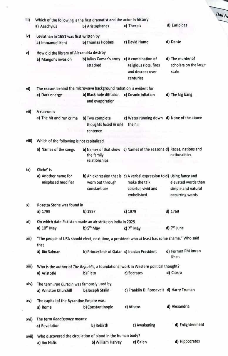 Planning Officer Past paper