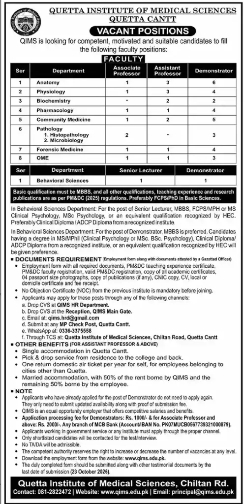 QIMS Jobs 2026