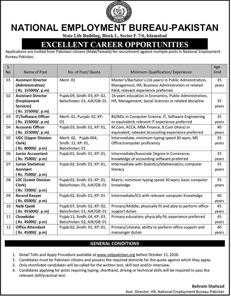 NEB Jobs 2026